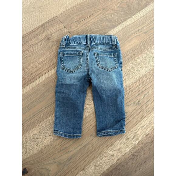 Cat and Jack Girls Light Wash Super Stretch Skinny Sequin Distressed Jeans 12M - Picture 3 of 11